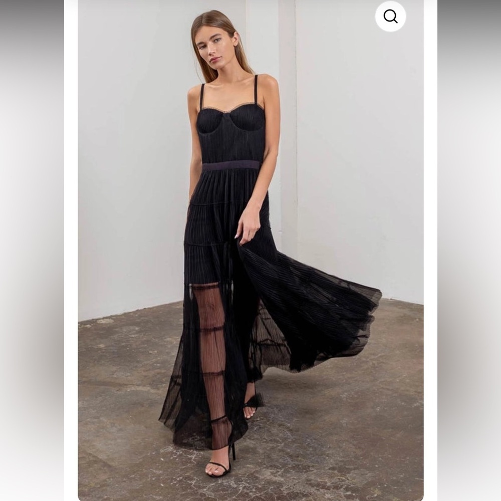 Moon River Black Maxi Dress